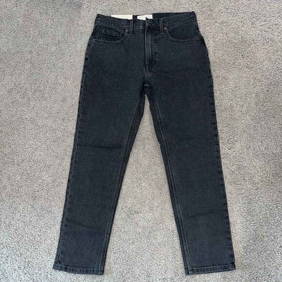 EVERLANE NWT The Original Cheeky Jean Size 28 High Rise Straight Crop -Black - Picture 1 of 13